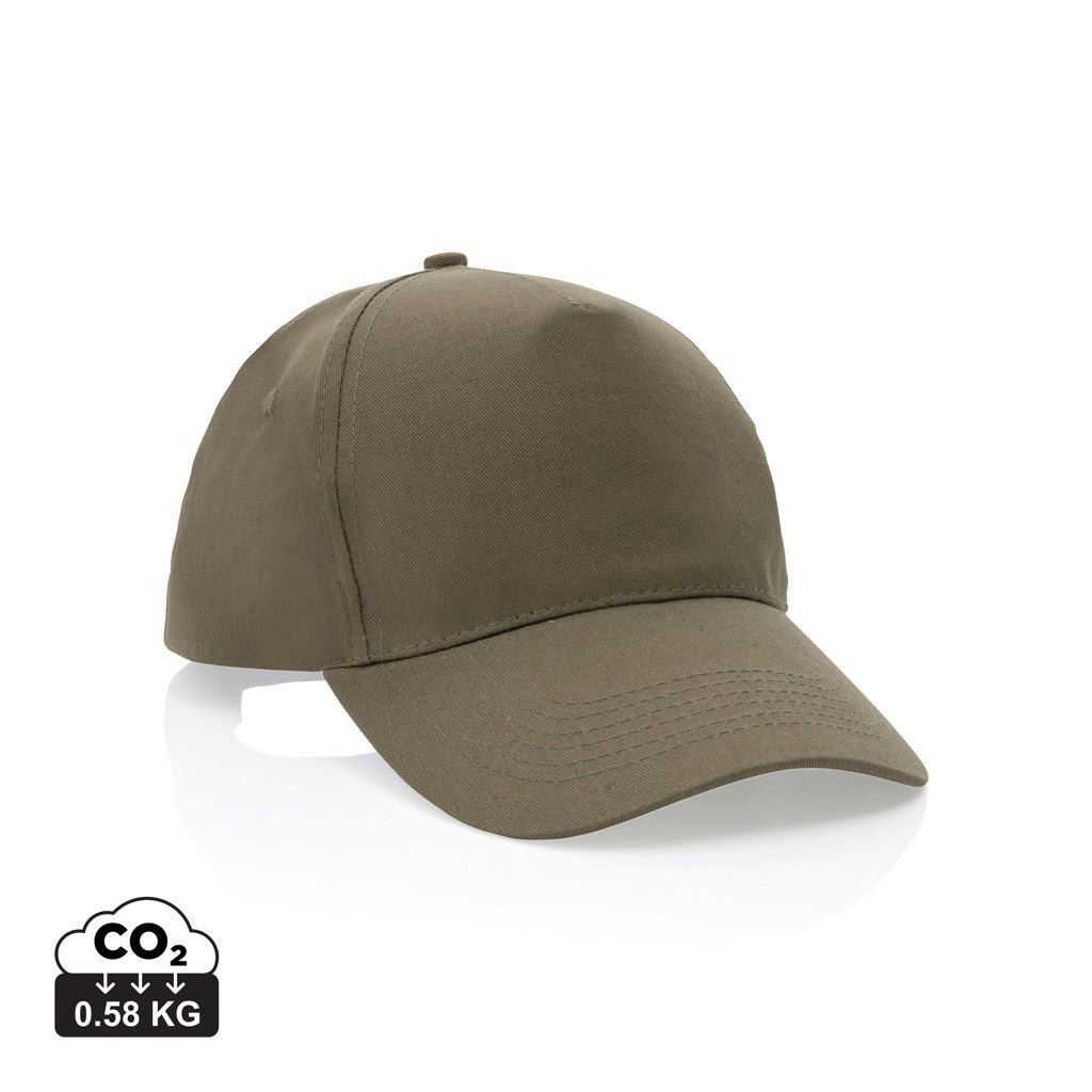 Impact 5 Panel Kappe aus 190gr rCotton mit AWARE™ Tracer – grün