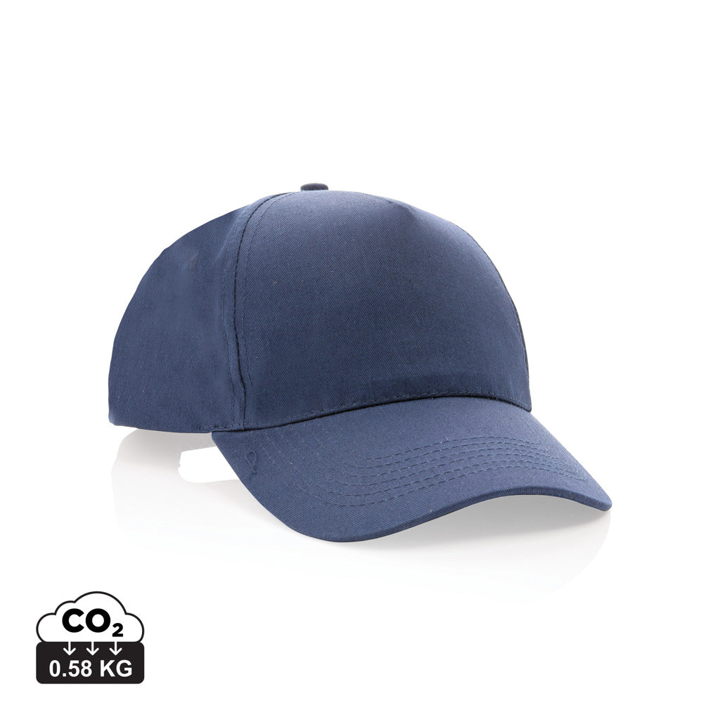 Impact 5 Panel Kappe aus 190gr rCotton mit AWARE™ Tracer – navy blau