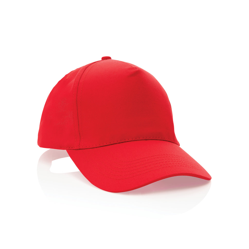 Impact 5 Panel Kappe aus 190gr rCotton mit AWARE™ Tracer – rot