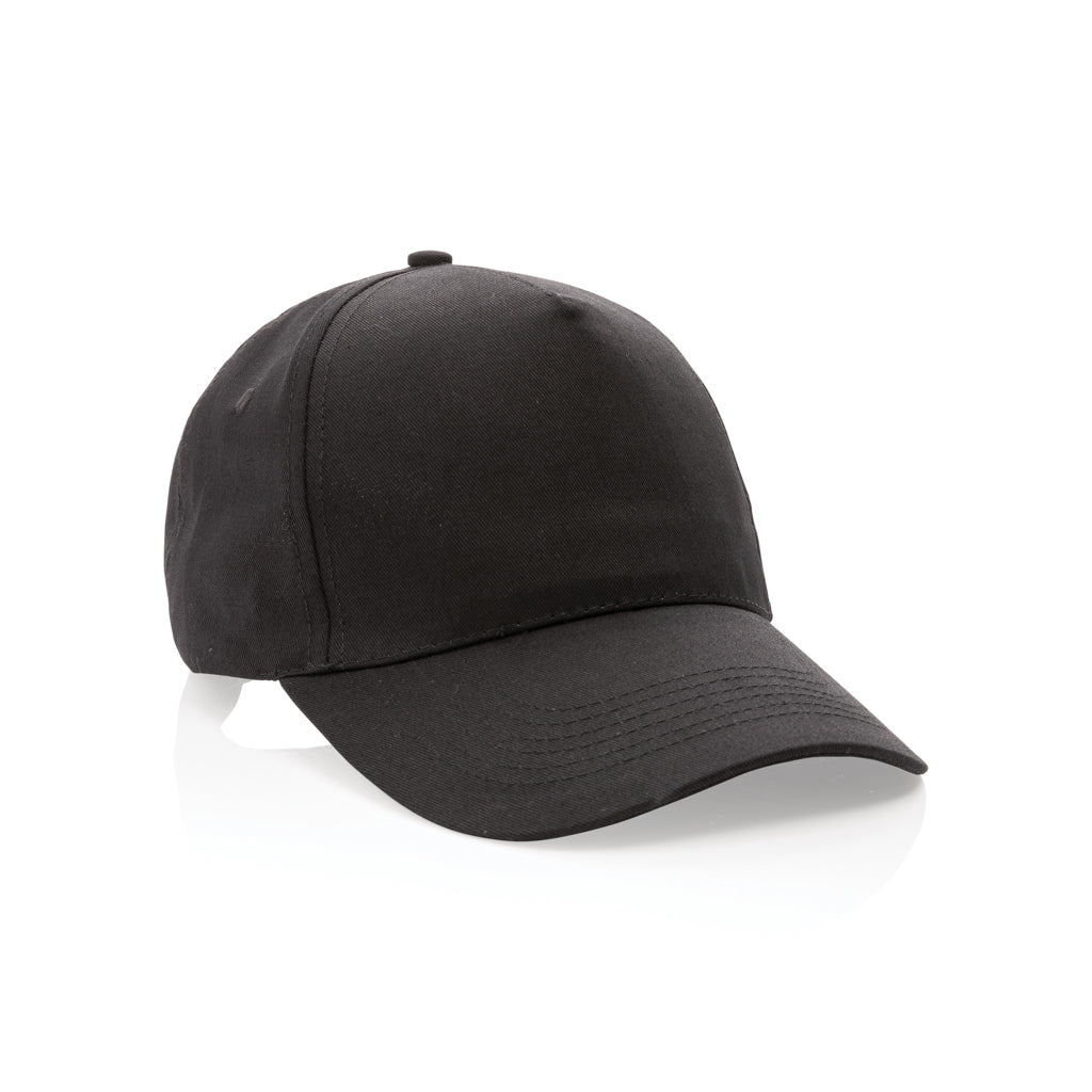 Impact 5 Panel Kappe aus 190gr rCotton mit AWARE™ Tracer – schwarz