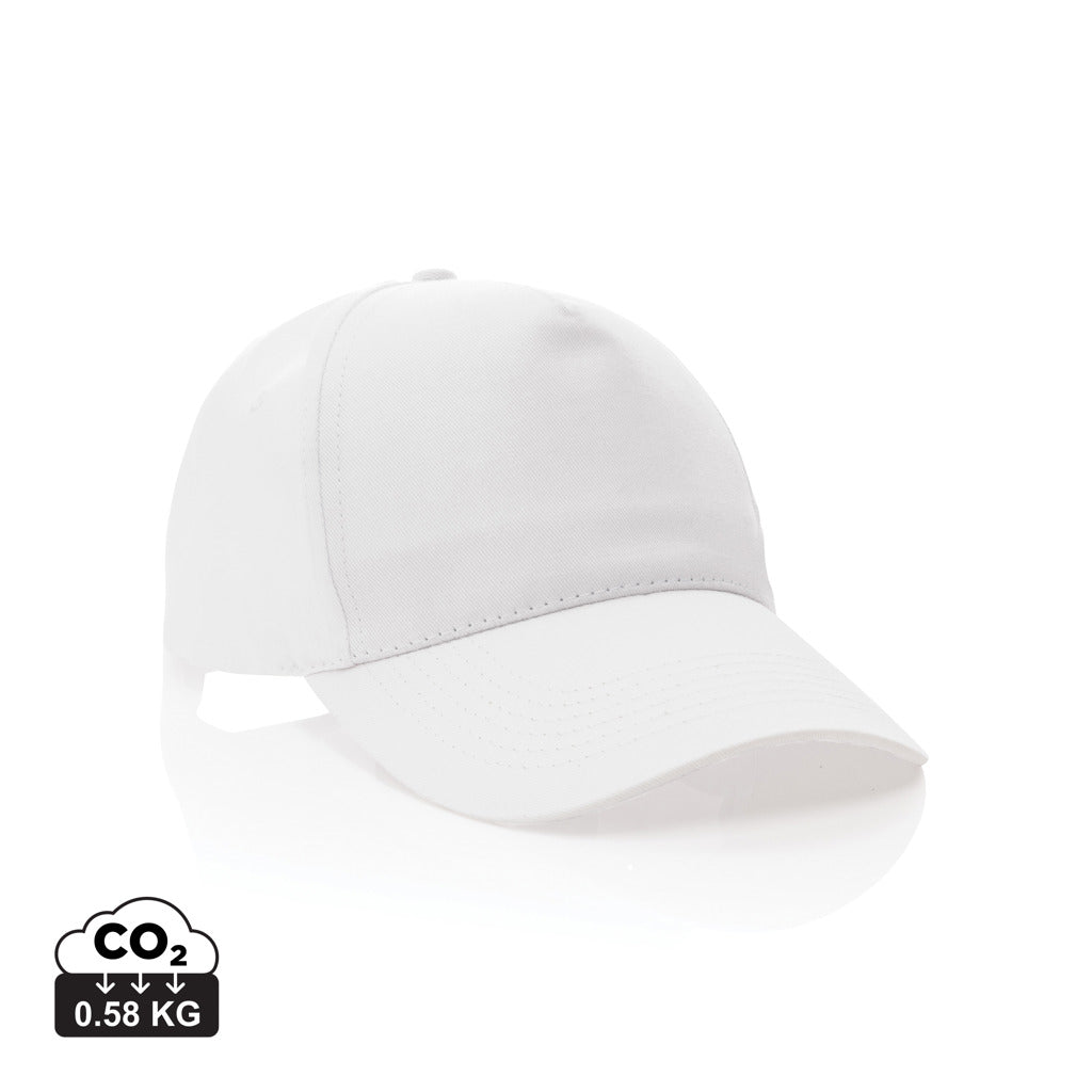 Impact 5 Panel Kappe aus 190gr rCotton mit AWARE™ Tracer – weiß