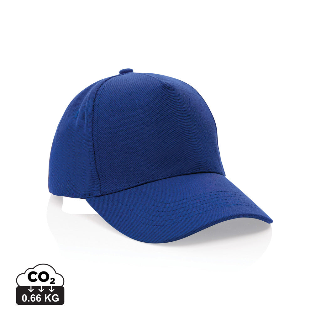 Impact 5 Panel Kappe aus 280gr rCotton mit AWARE™ Tracer – blau