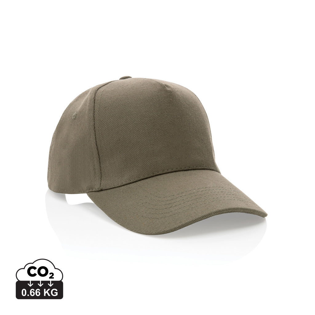 Impact 5 Panel Kappe aus 280gr rCotton mit AWARE™ Tracer – grün