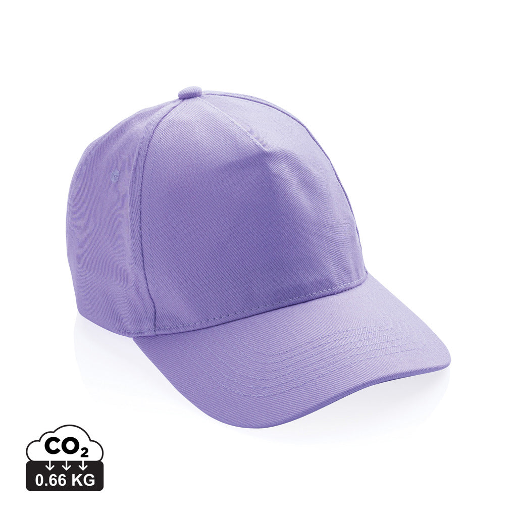 Impact 5 Panel Kappe aus 280gr rCotton mit AWARE™ Tracer – lavender