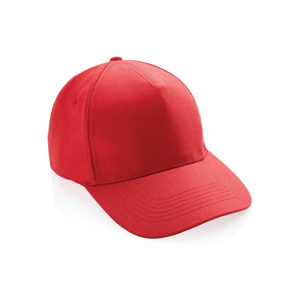 Impact 5 Panel Kappe aus 280gr rCotton mit AWARE™ Tracer – luscious red