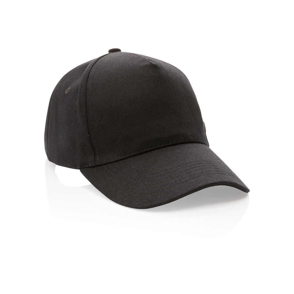 Impact 5 Panel Kappe aus 280gr rCotton mit AWARE™ Tracer – schwarz
