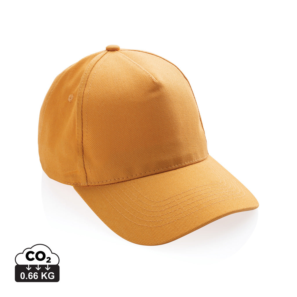 Impact 5 Panel Kappe aus 280gr rCotton mit AWARE™ Tracer – sundial orange