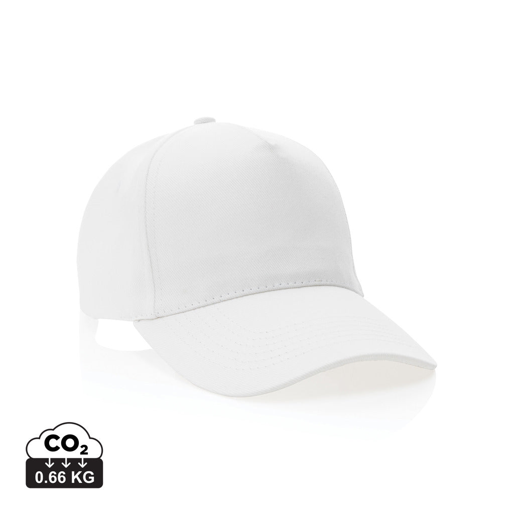 Impact 5 Panel Kappe aus 280gr rCotton mit AWARE™ Tracer – weiß