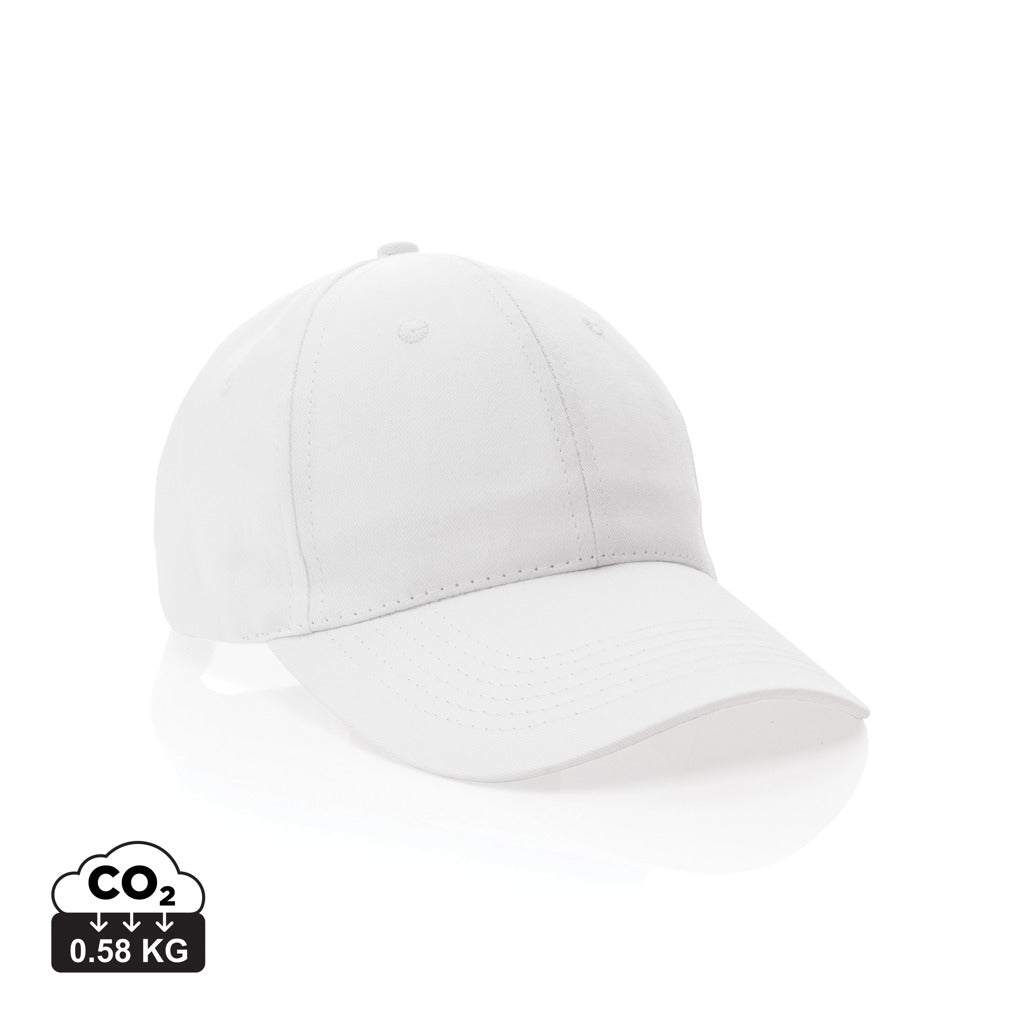 Impact 6 Panel Kappe aus 190gr rCotton mit AWARE™ Tracer – weiß