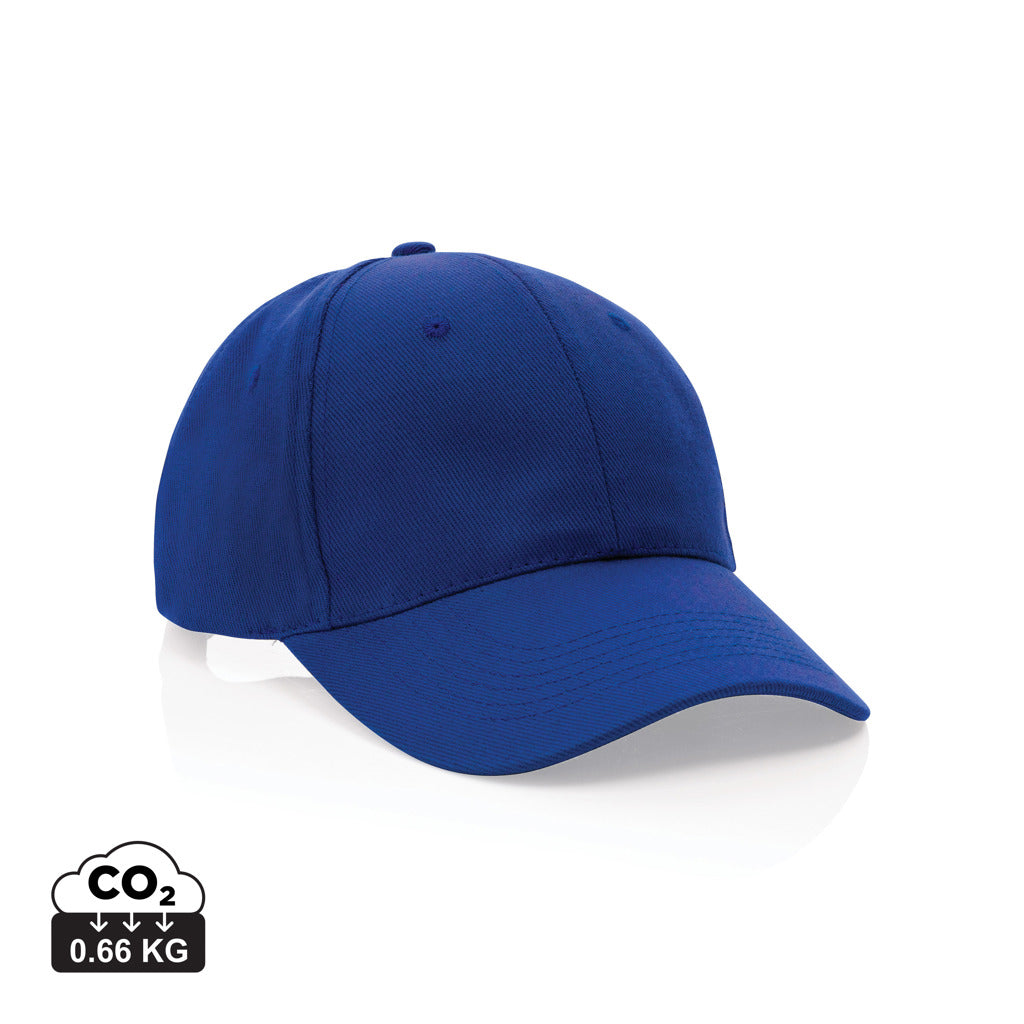 Impact 6 Panel Kappe aus 280gr rCotton mit AWARE™ Tracer – blau