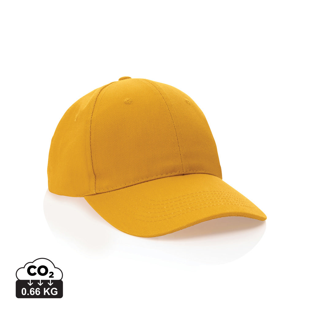 Impact 6 Panel Kappe aus 280gr rCotton mit AWARE™ Tracer – gelb