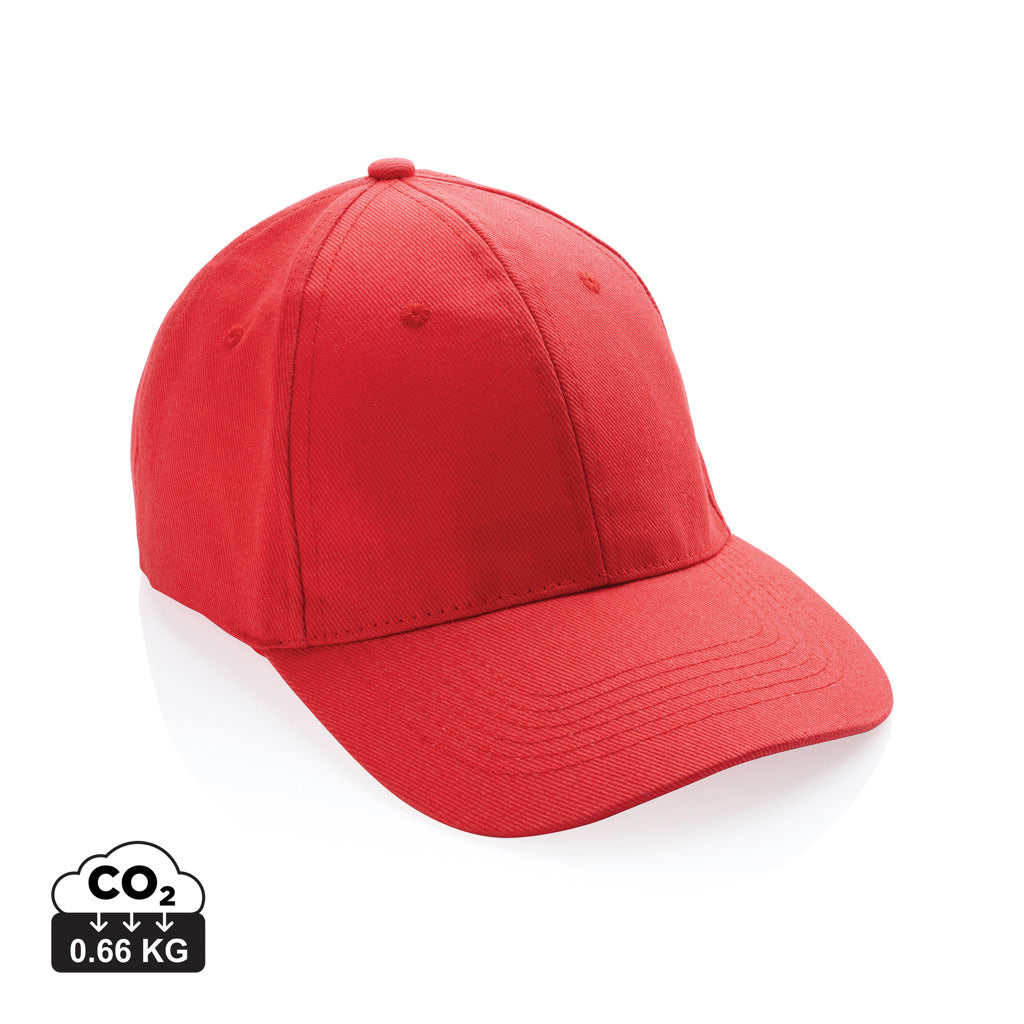 Impact 6 Panel Kappe aus 280gr rCotton mit AWARE™ Tracer – luscious red