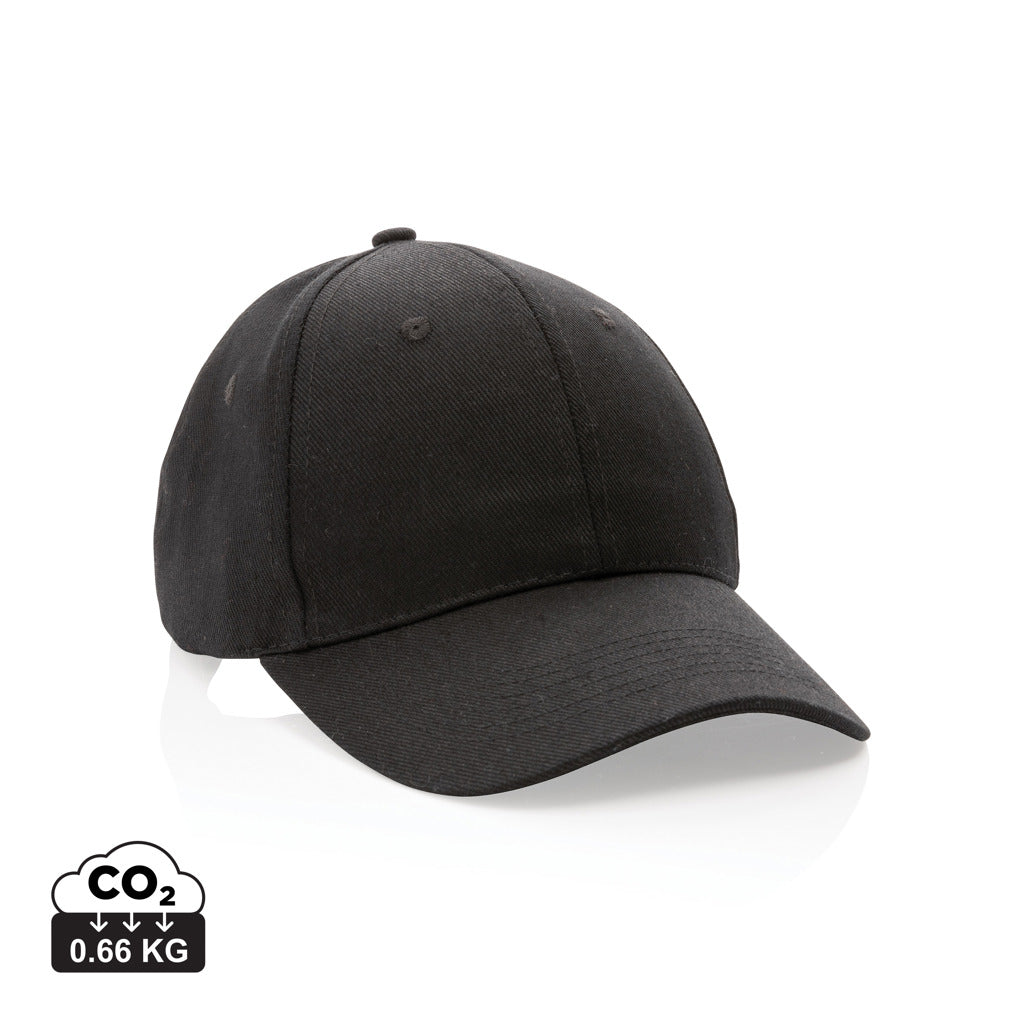 Impact 6 Panel Kappe aus 280gr rCotton mit AWARE™ Tracer – schwarz