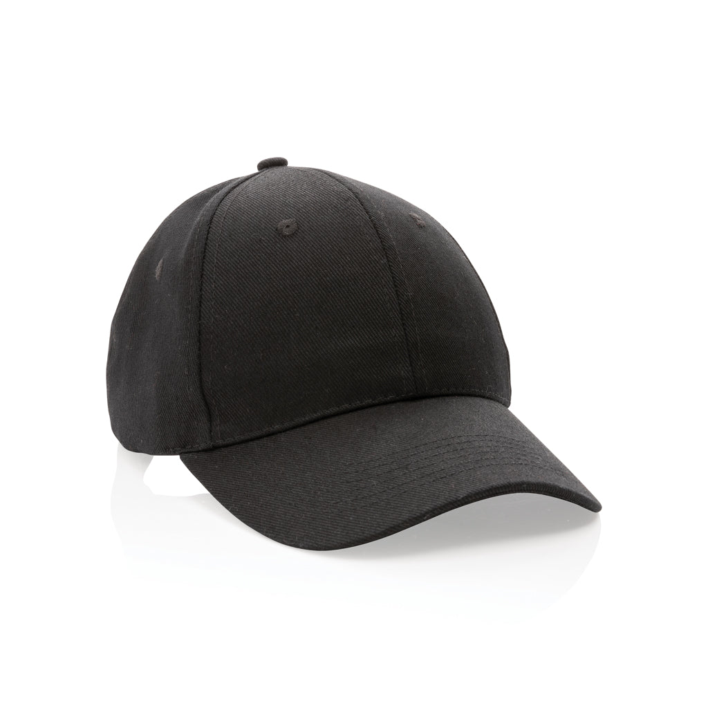 Impact 6 Panel Kappe aus 280gr rCotton mit AWARE™ Tracer – schwarz