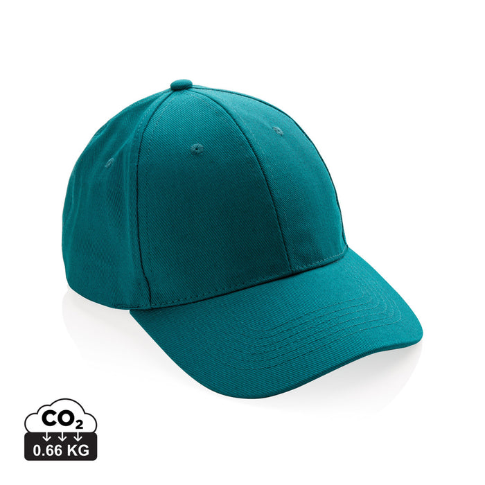 Impact 6 Panel Kappe aus 280gr rCotton mit AWARE™ Tracer mit Logo bedrucken