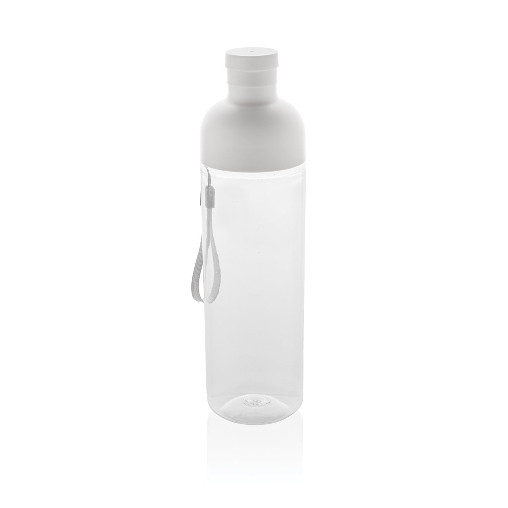 Impact auslaufsichere Wasserflasche aus RCS recyc. PET 600ml – weiß