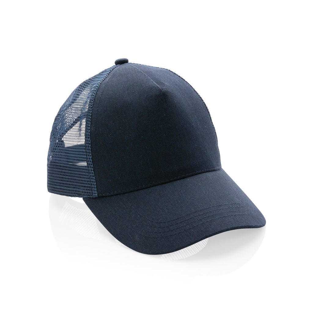 Impact AWARE™ 190gr Brushed rCotton 5 Panel Trucker-Cap – navy blau