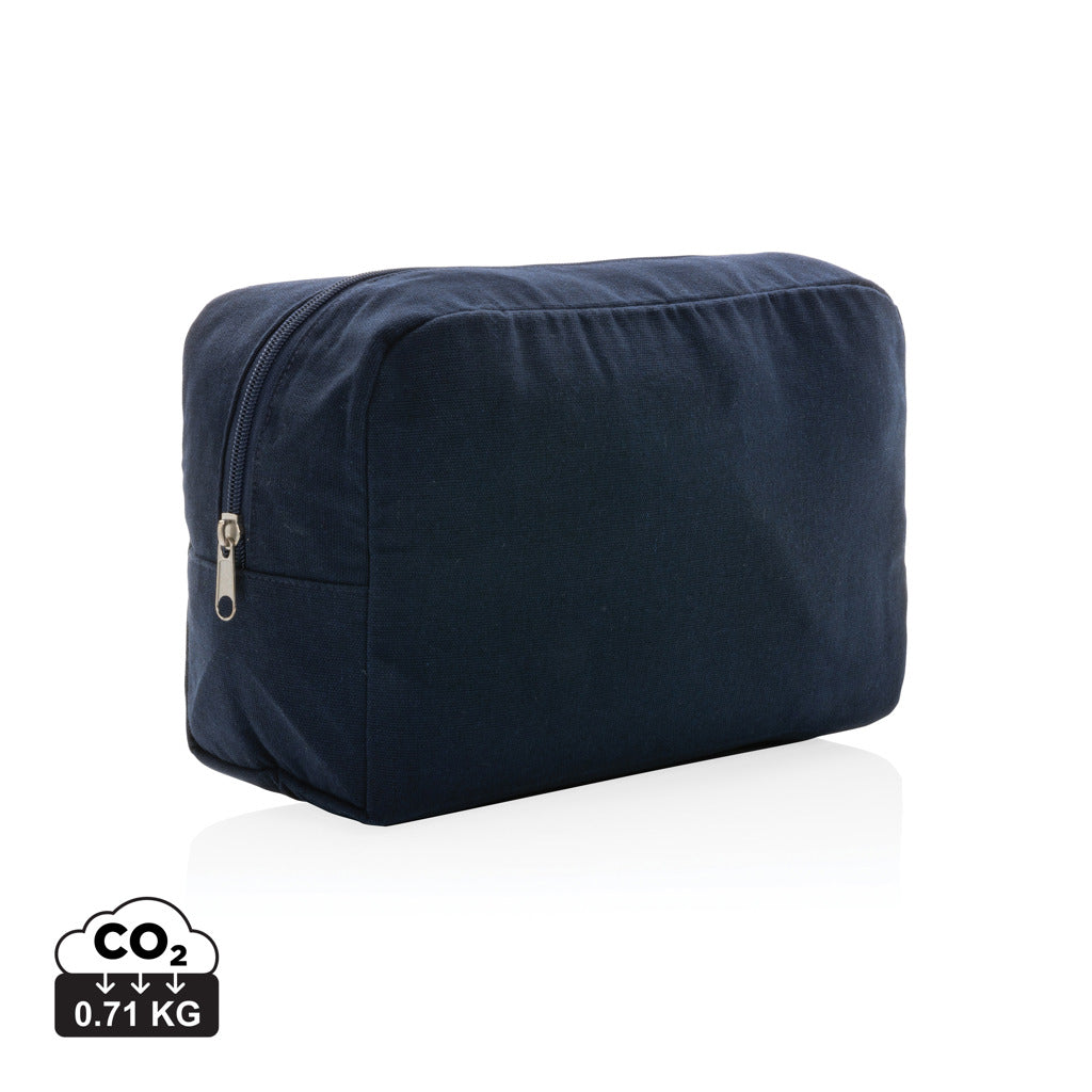 Impact Aware™ 285g/m² Kosmetiktasche aus ungefärbtem Canvas – navy blau