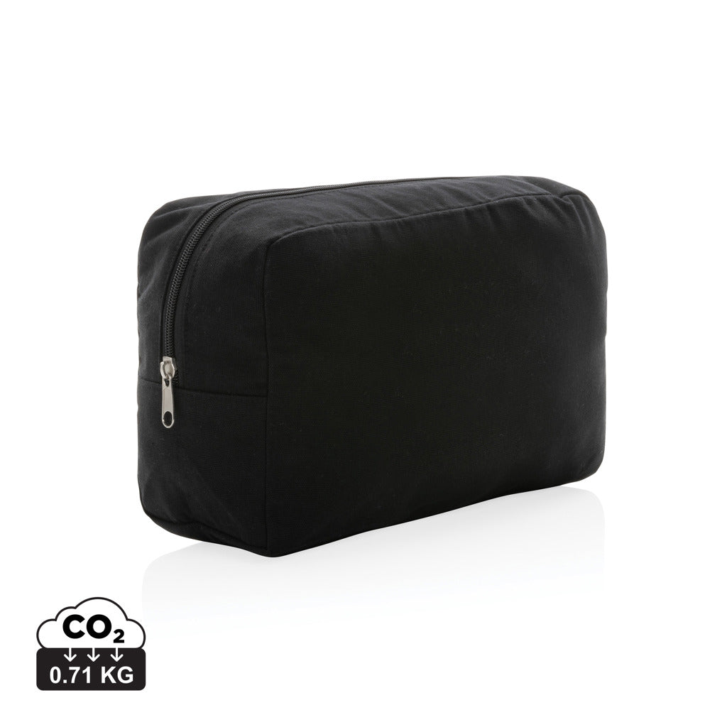 Impact Aware™ 285g/m² Kosmetiktasche aus ungefärbtem Canvas – schwarz