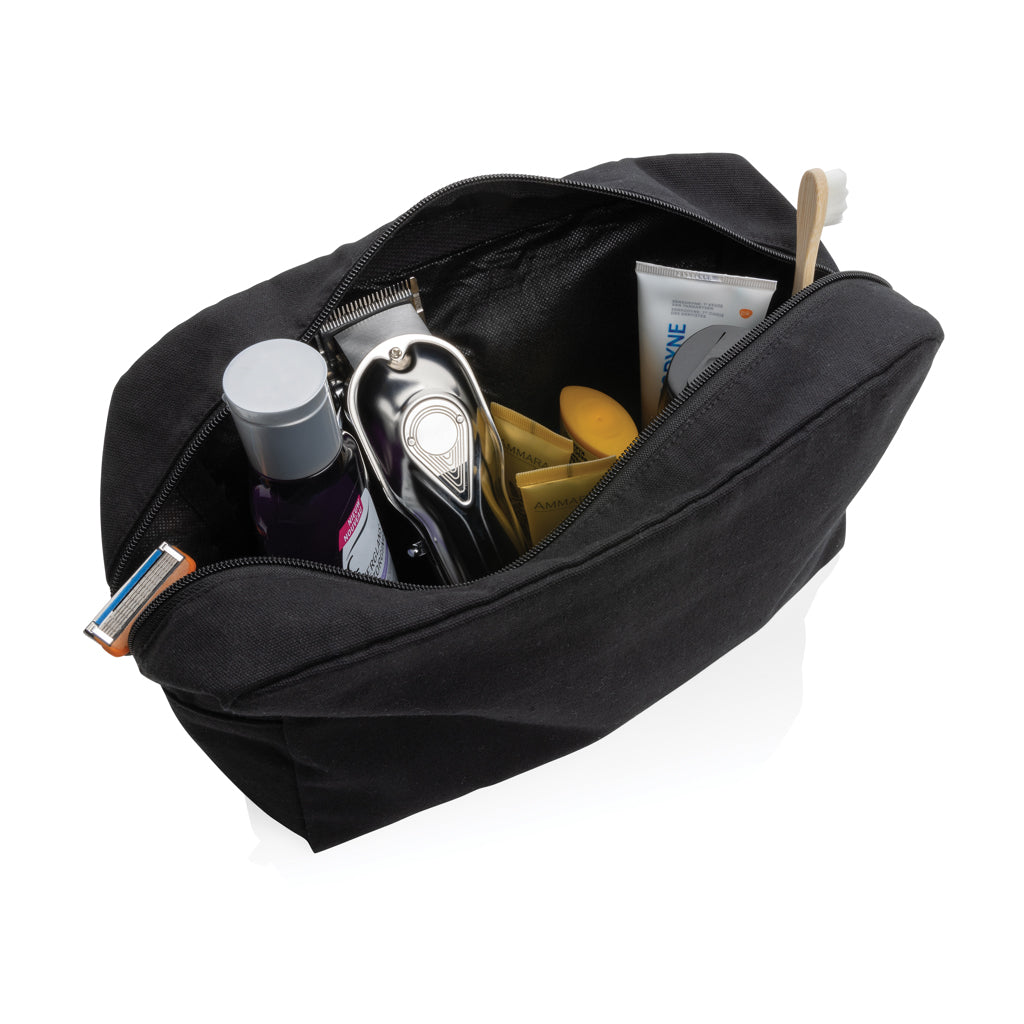 Impact Aware™ 285g/m² Kosmetiktasche aus ungefärbtem Canvas – schwarz