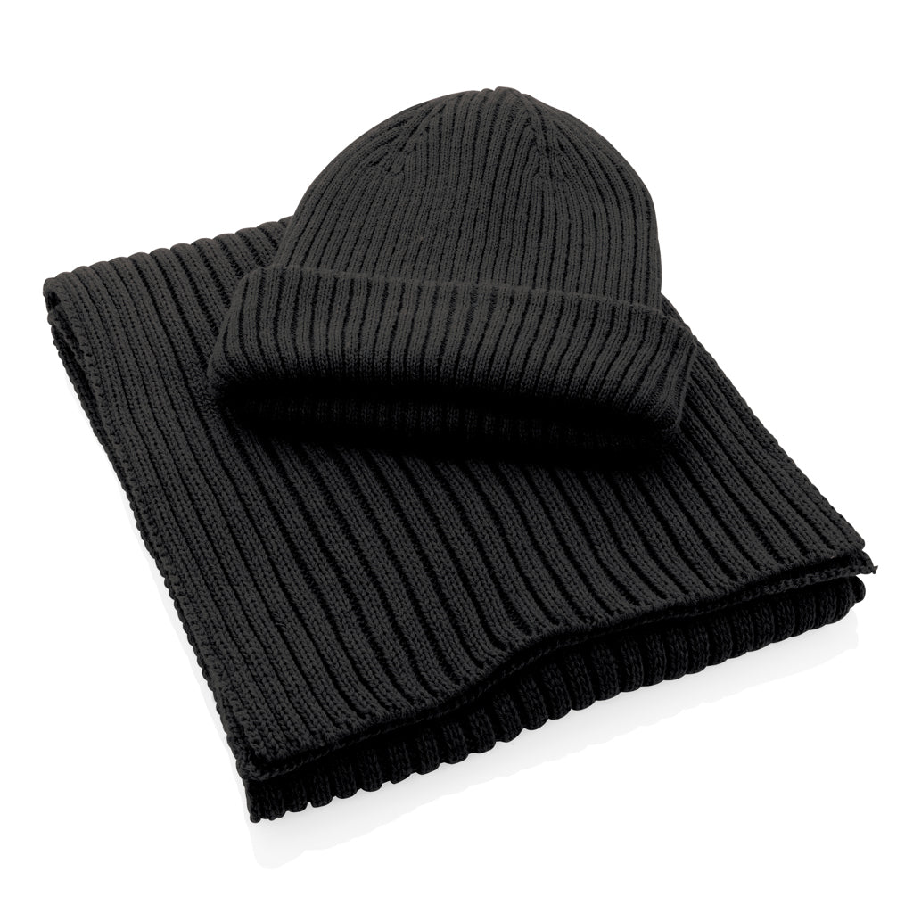 Impact AWARE™ Polylana® doppelt gestrickte Mütze – schwarz