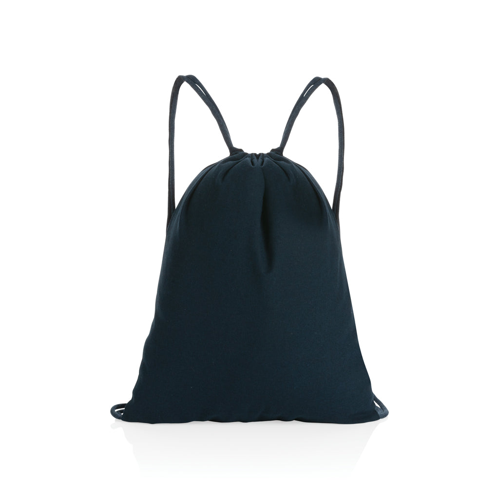 Impact AWARE™ recycelter Baumwoll-Sportbeutel 145gr – navy blau