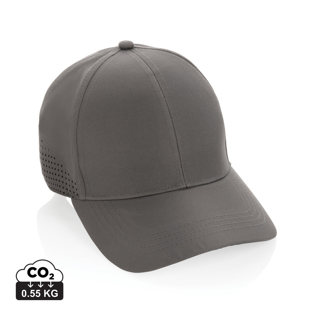 Impact AWARE™ rPET 6-Panel-Sportkappe – grau