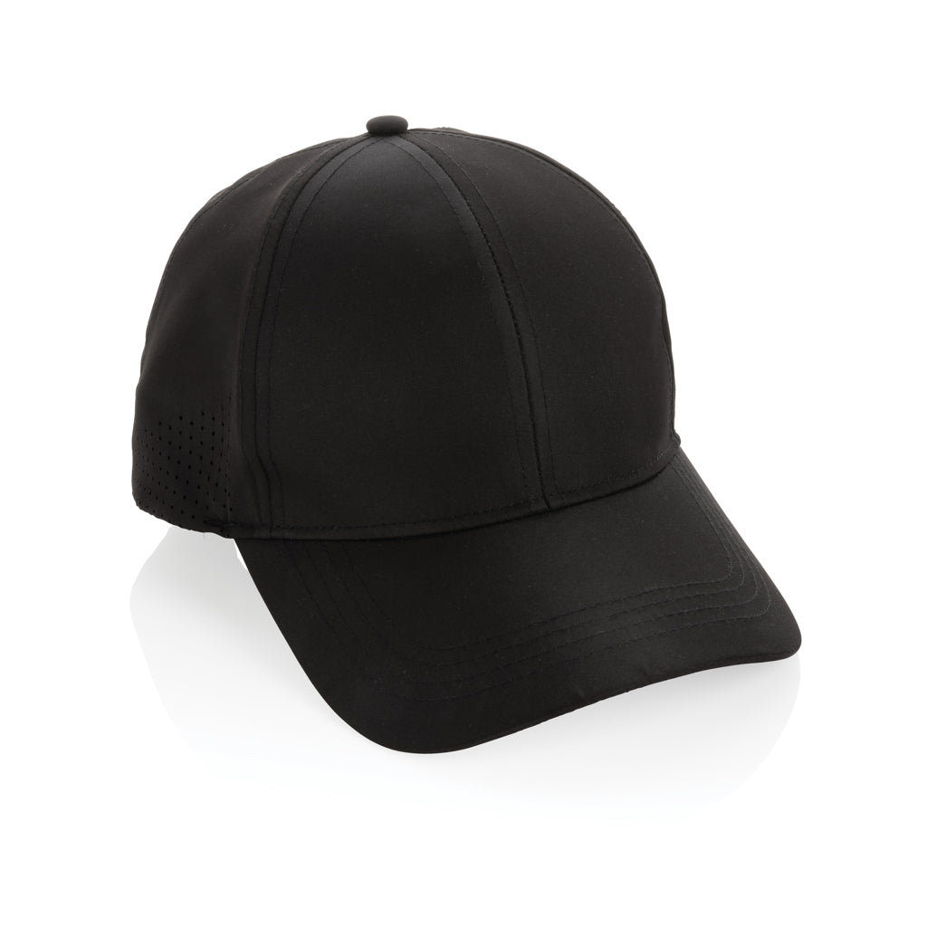 Impact AWARE™ rPET 6-Panel-Sportkappe – schwarz
