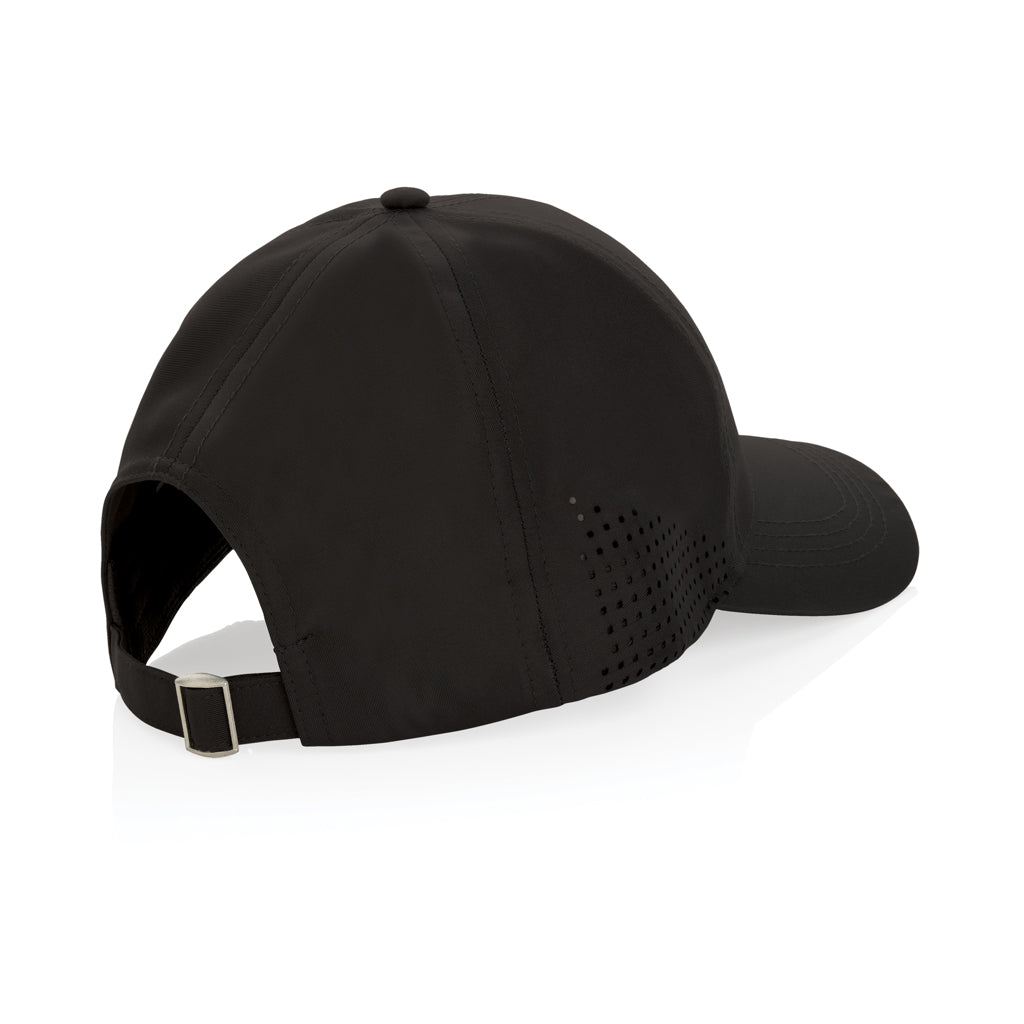 Impact AWARE™ rPET 6-Panel-Sportkappe – schwarz