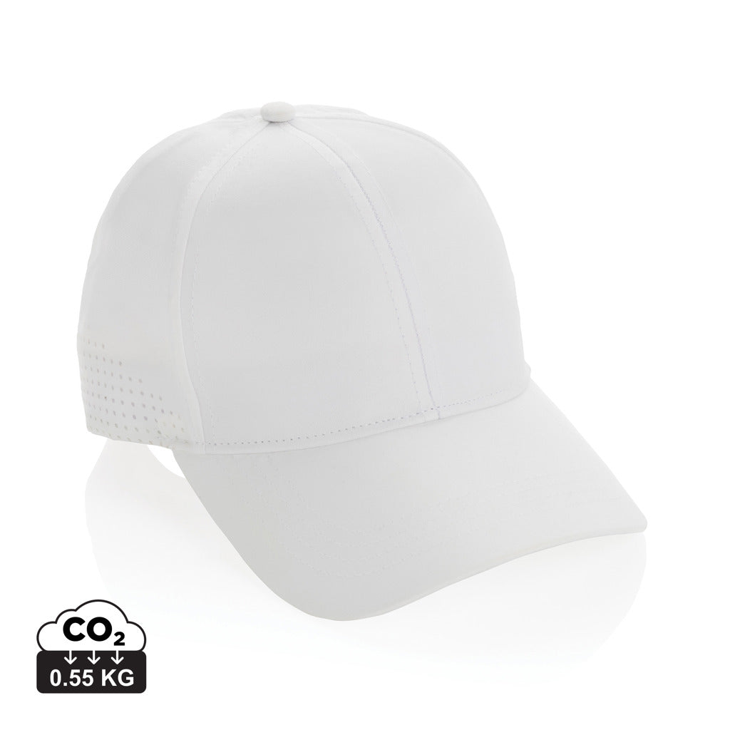 Impact AWARE™ rPET 6-Panel-Sportkappe – weiß