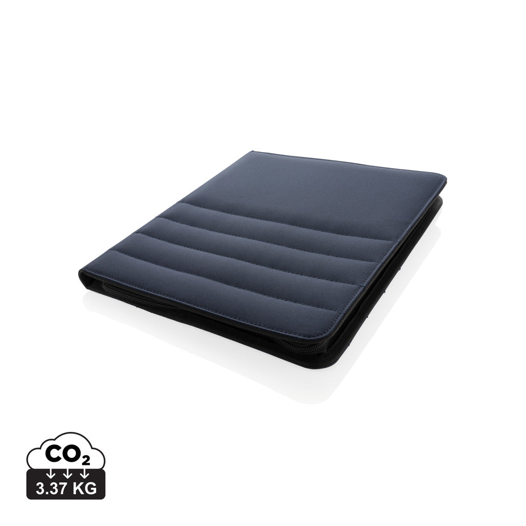 Impact AWARE™ RPET A4 Portfolio mit Reißverschluss – navy blau