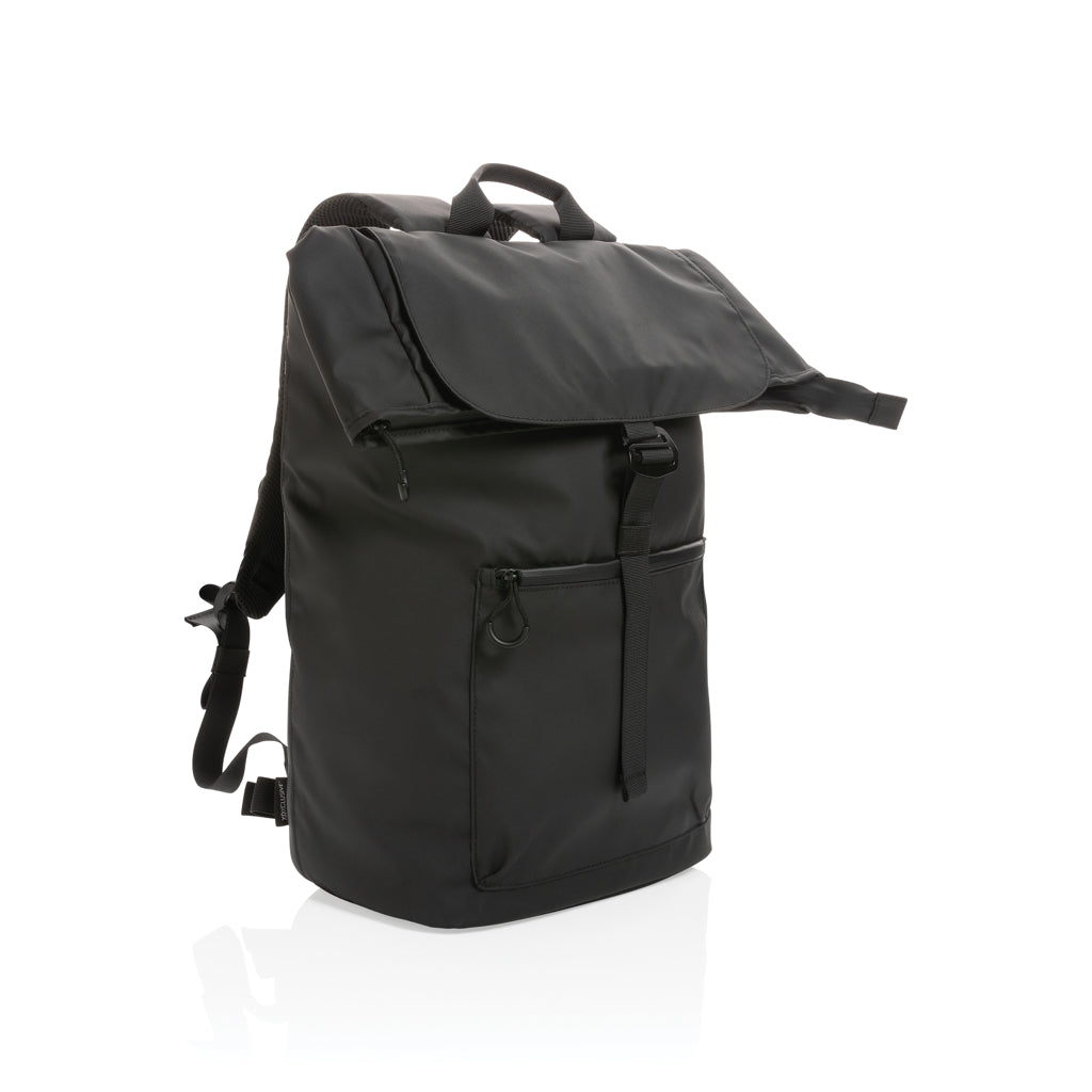 Impact AWARE™ RPET wasserabweisender 15.6" Laptop-Rucksack – schwarz