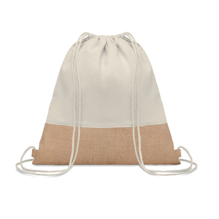 India Beutel mit Kordelzug Jute