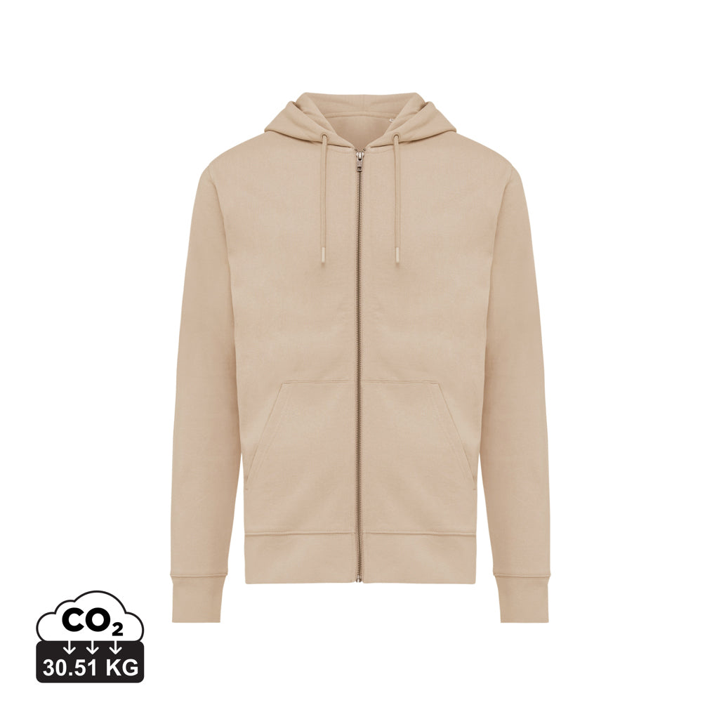 IQONIQ Abisko Zip-Kapuzenpullover aus recycelter Baumwolle – desert