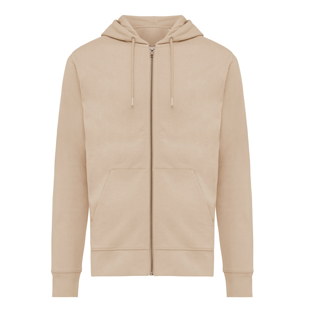 IQONIQ Abisko Zip-Kapuzenpullover aus recycelter Baumwolle – desert
