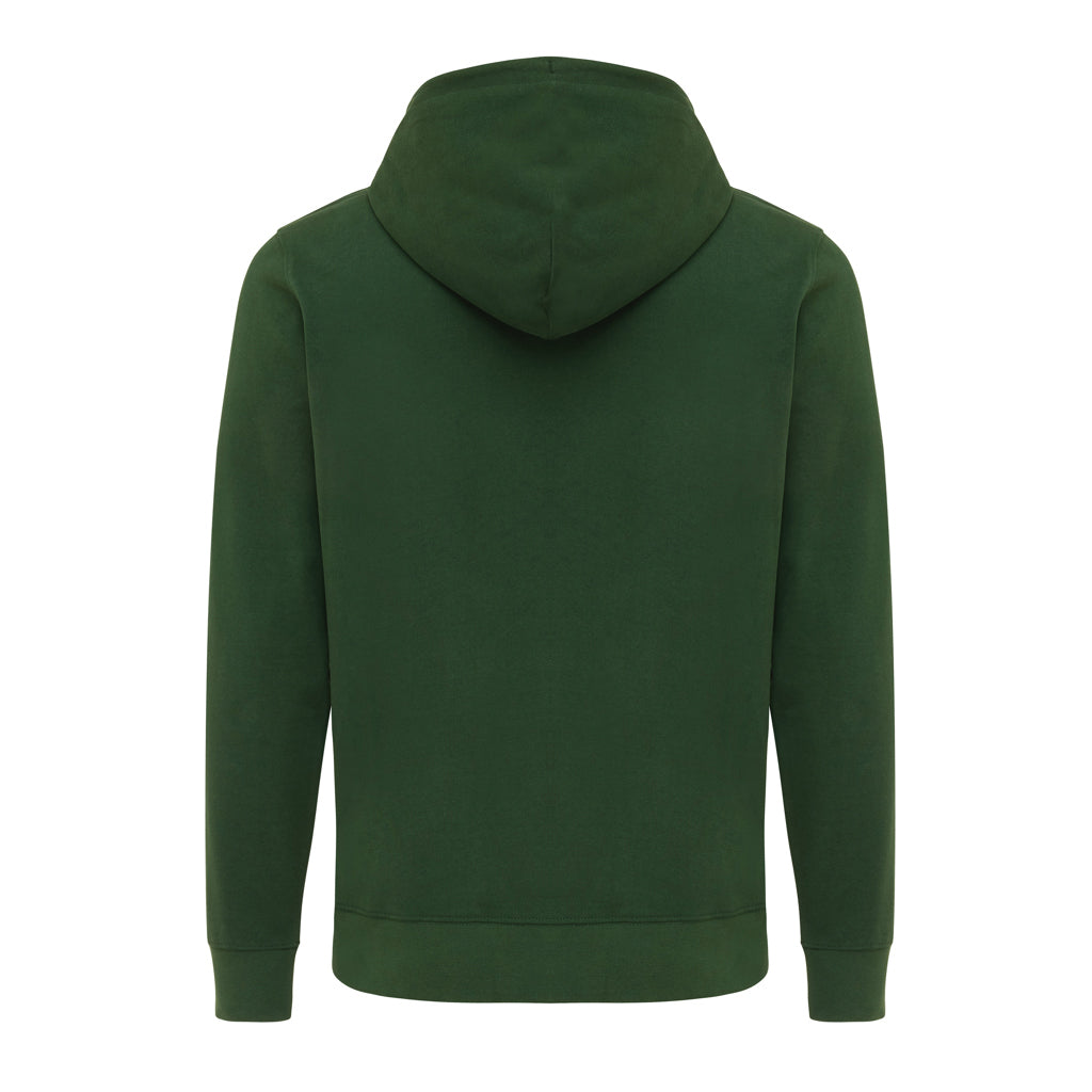 IQONIQ Abisko Zip-Kapuzenpullover aus recycelter Baumwolle – forest green