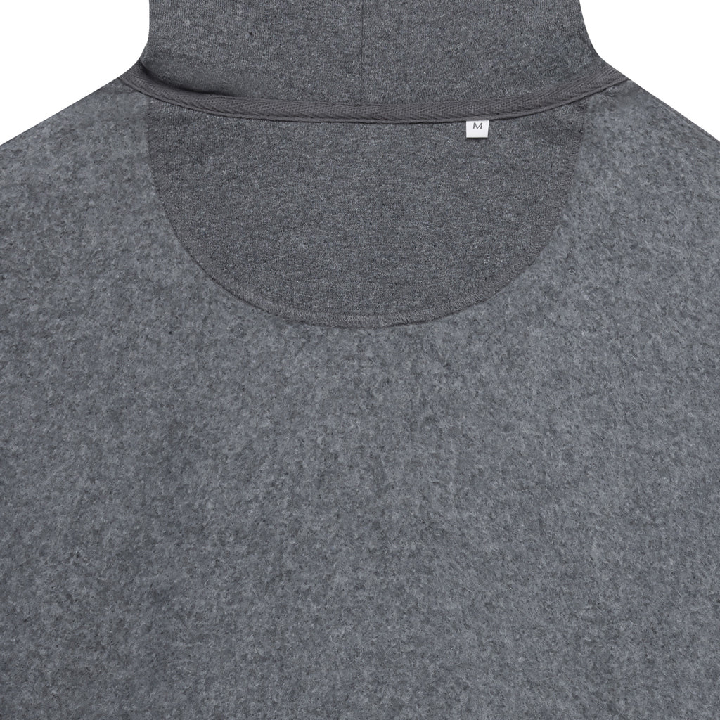 IQONIQ Abisko Zip-Kapuzenpullover aus recycelter Baumwolle – heather anthracite