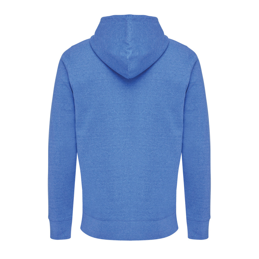IQONIQ Abisko Zip-Kapuzenpullover aus recycelter Baumwolle – heather blue