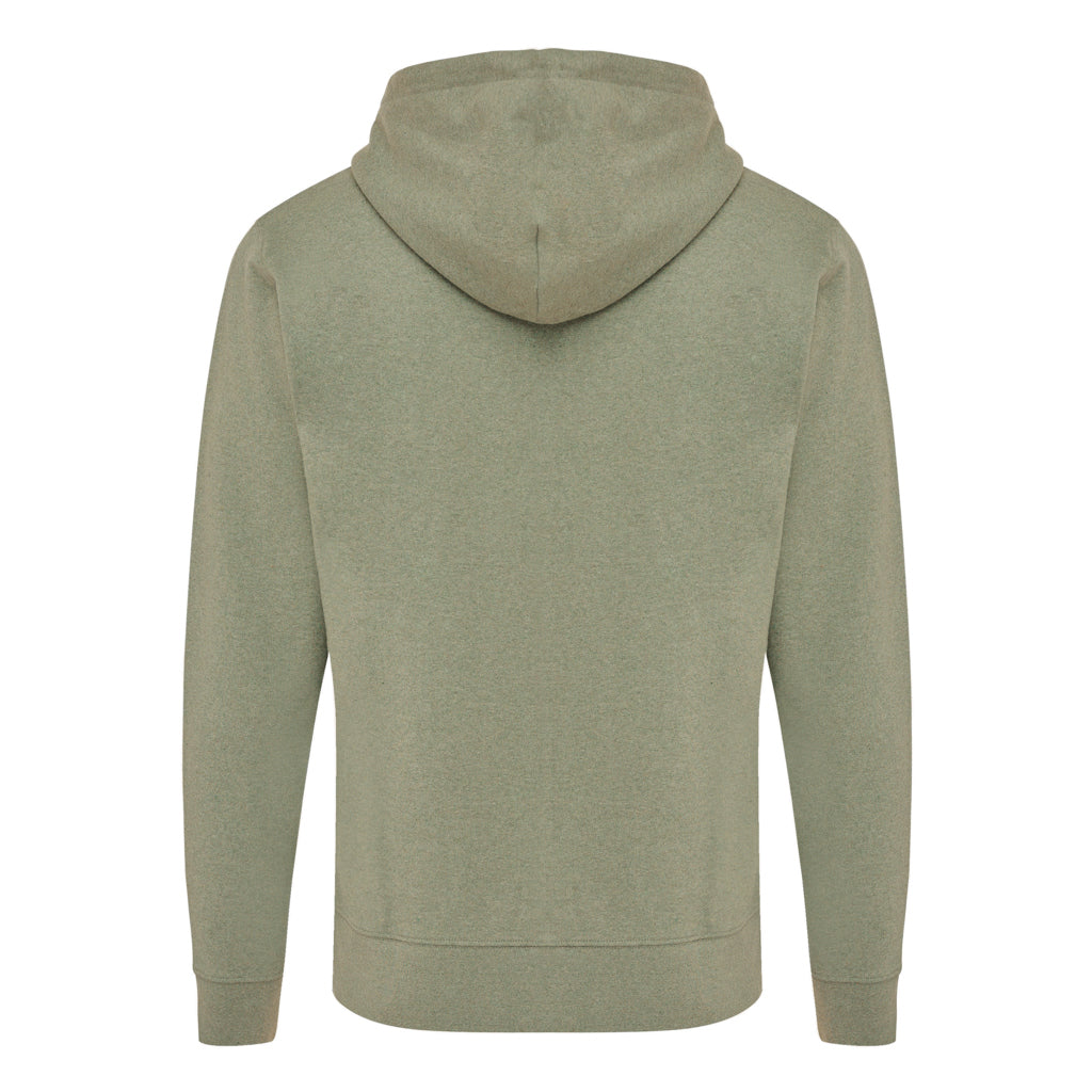IQONIQ Abisko Zip-Kapuzenpullover aus recycelter Baumwolle – heather green