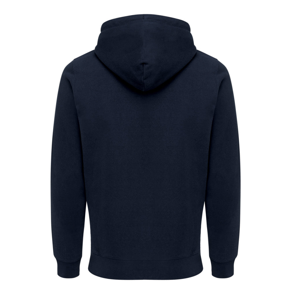 IQONIQ Abisko Zip-Kapuzenpullover aus recycelter Baumwolle – navy blau