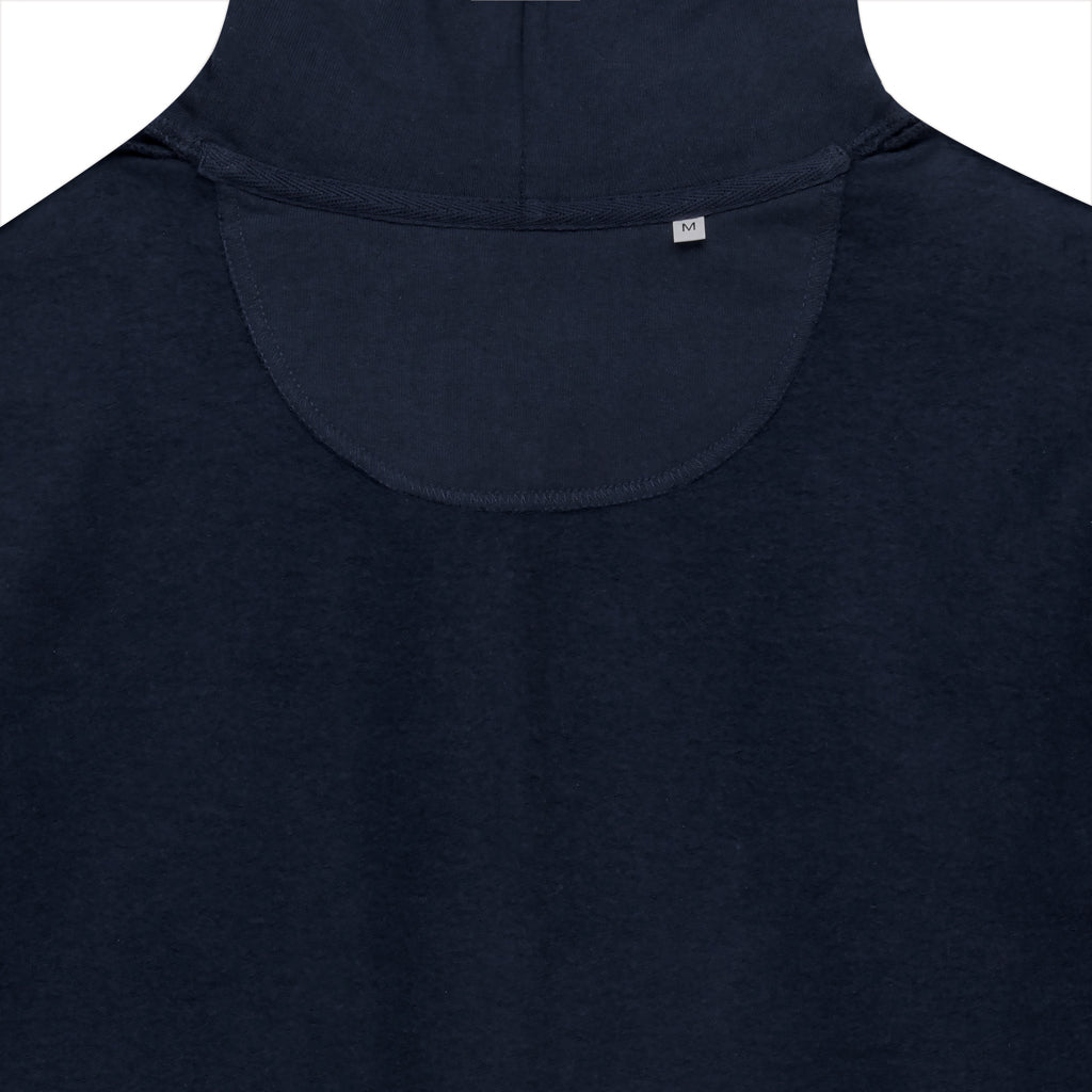 IQONIQ Abisko Zip-Kapuzenpullover aus recycelter Baumwolle – navy blau