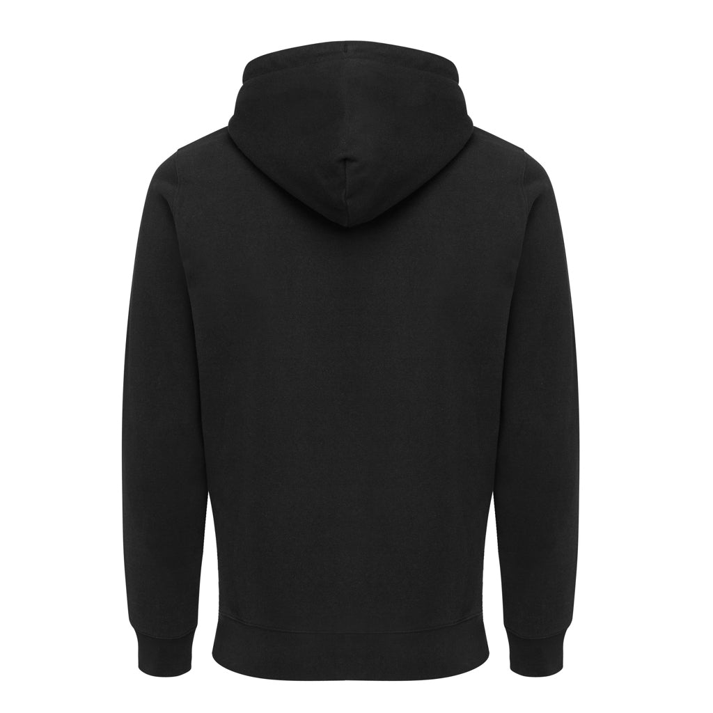 IQONIQ Abisko Zip-Kapuzenpullover aus recycelter Baumwolle – schwarz