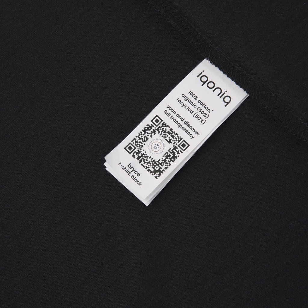 IQONIQ Bryce T-Shirt aus recycelter Baumwolle – schwarz