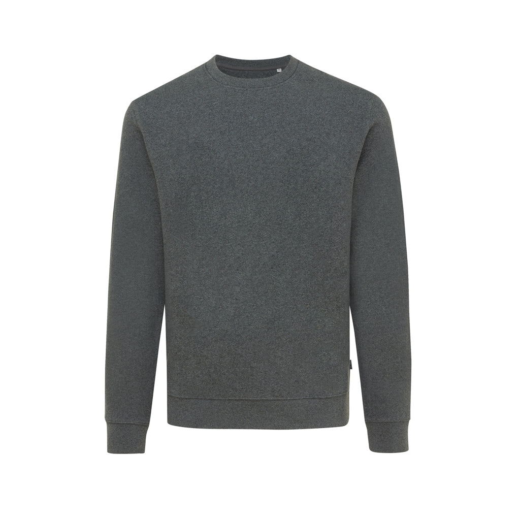 IQONIQ Denali ungefärbt. Rundhals-Sweater aus recycelter BW – heather anthracite