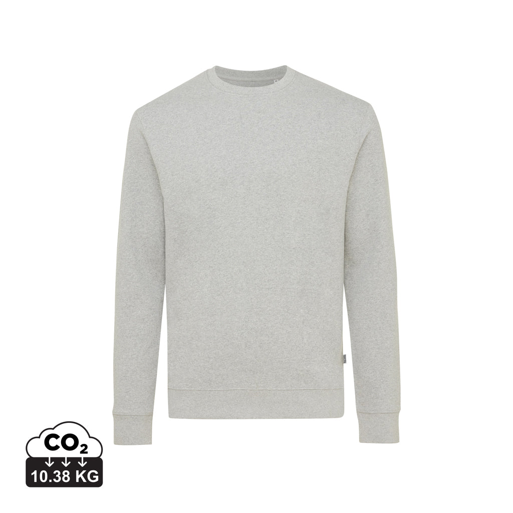 IQONIQ Denali ungefärbt. Rundhals-Sweater aus recycelter BW – heather grey