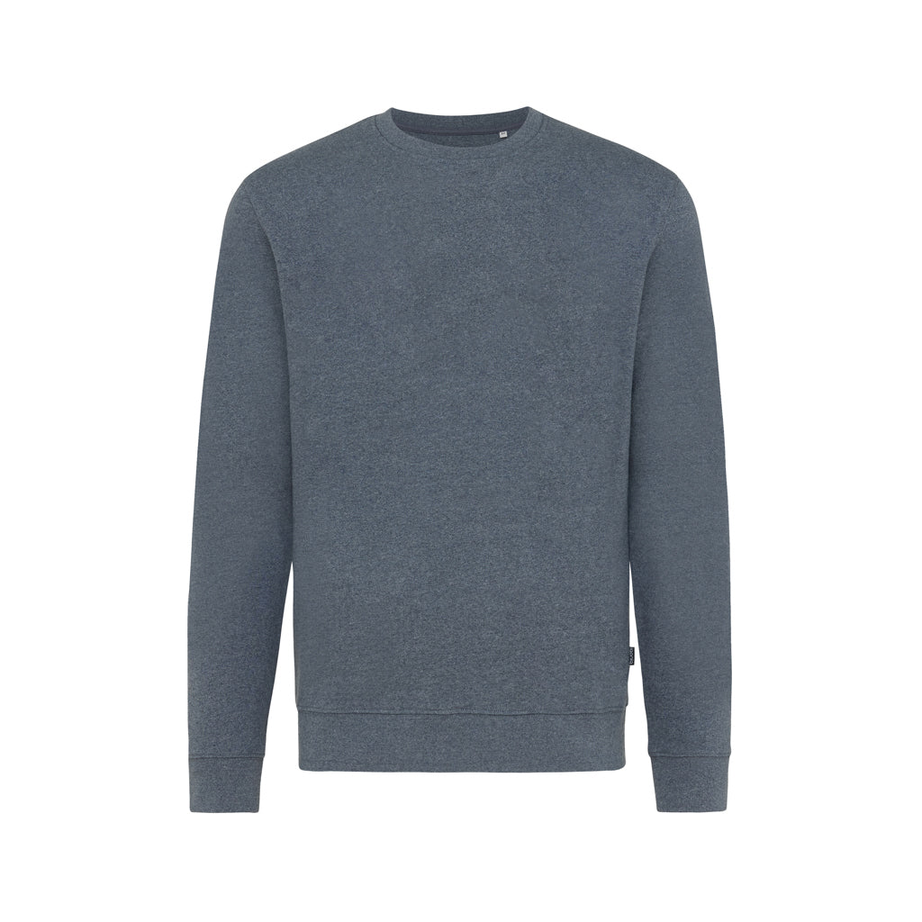 IQONIQ Denali ungefärbt. Rundhals-Sweater aus recycelter BW – heather navy