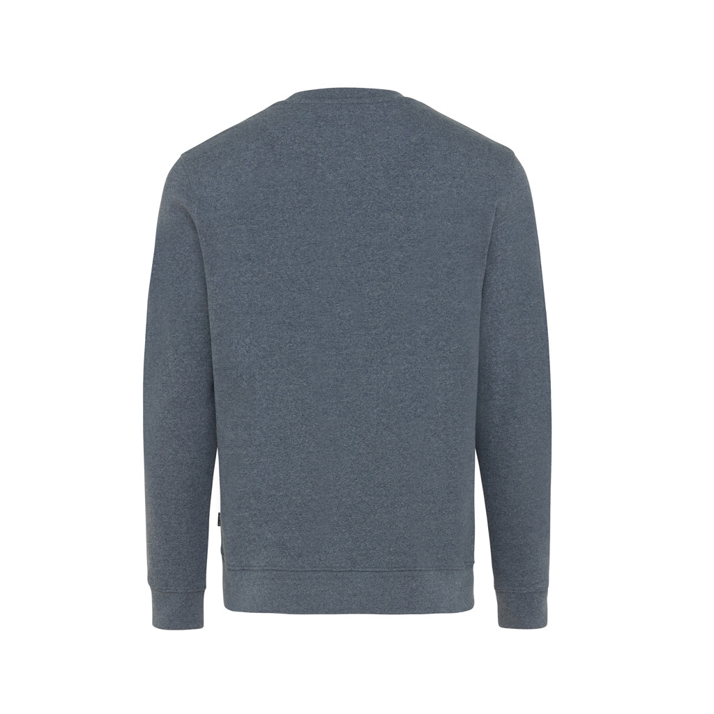 IQONIQ Denali ungefärbt. Rundhals-Sweater aus recycelter BW – heather navy