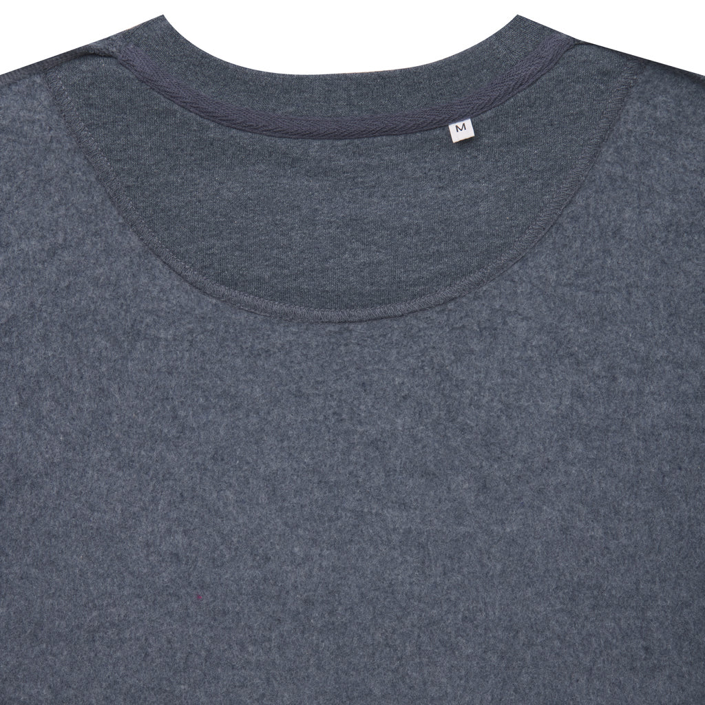 IQONIQ Denali ungefärbt. Rundhals-Sweater aus recycelter BW – heather navy