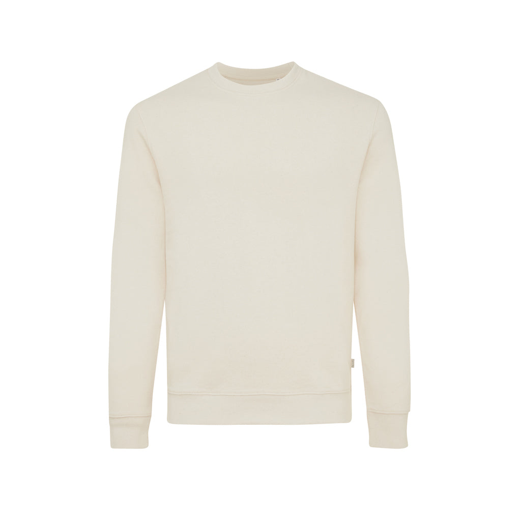 IQONIQ Denali ungefärbt. Rundhals-Sweater aus recycelter BW – natural raw