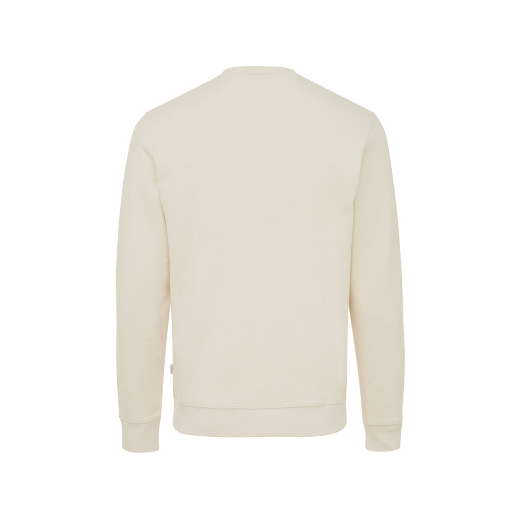 IQONIQ Denali ungefärbt. Rundhals-Sweater aus recycelter BW – natural raw